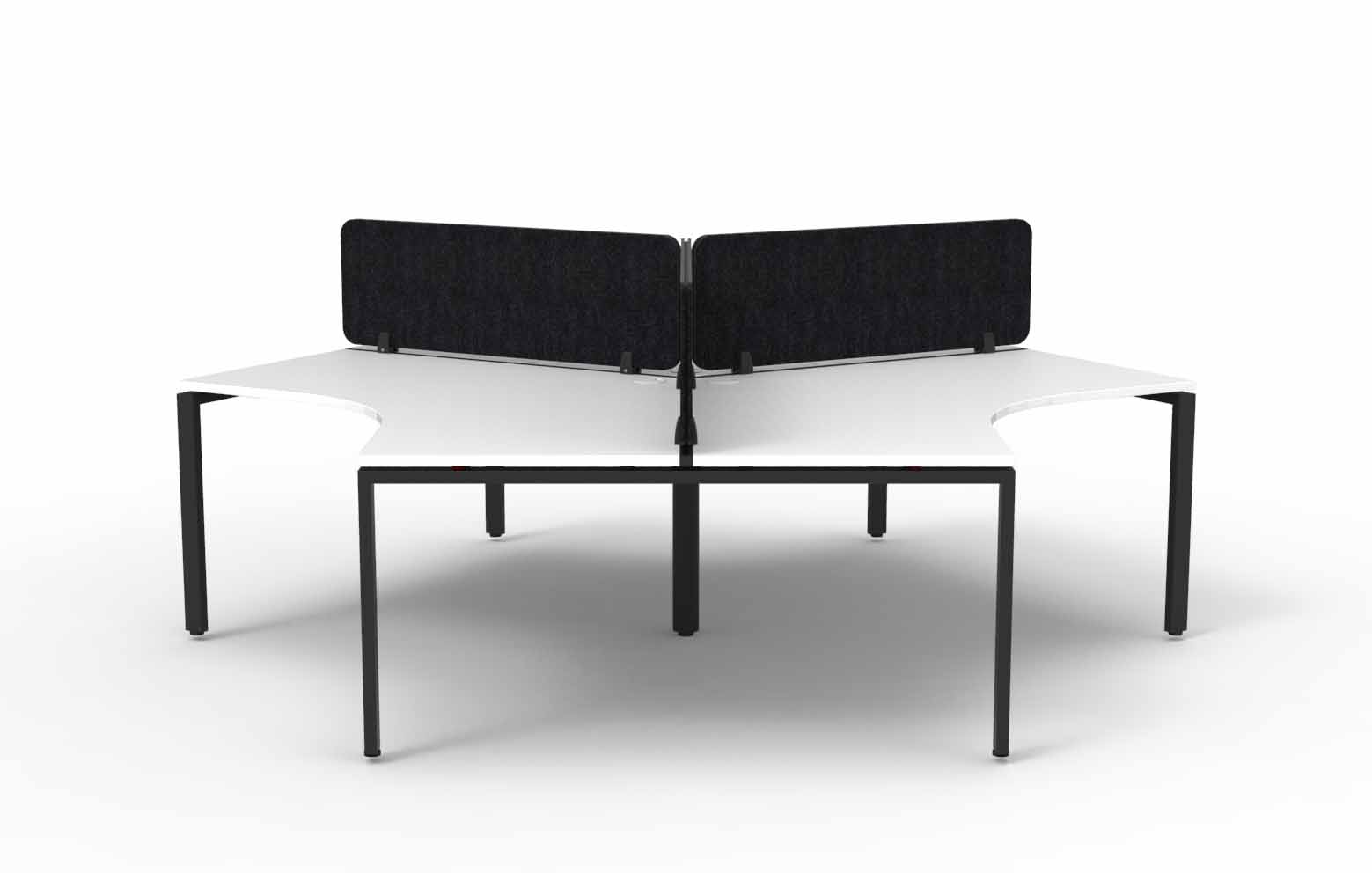 Profile 3 Person 120 Degree Workstation - with Eco Screen
